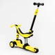 Самокат-велобег 3в1 трехколесный Best Scooter, колеса PU со светом, амортизаторы, родительская ручка. Yellow (105637) - изображение 3