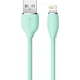 Кабель BASEUS Jelly Liquid Silica Gel Fast Charging Data Cable USB to iPhone 2.4A Green 1.2м (CAGD000006) - зображення 2