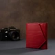 Женский кожаный стильный кошелек GRANDE PELLE Leather Wallet 11365 Красный - изображение 7