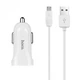 Автомобильное зарядное устройство HOCO Z2 1.5A 1 Usb + кабель Micro USB White - изображение 1