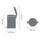 Бак для сміття Brabantia Pedal Bin Newicon 20 л Soft Beige (149948) - зображення 7