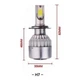 Комплект LED ламп COB C6 H7 головного світла з вентилятором дальнє світло 12v 6000K 36W HeadLight - зображення 3