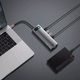 USB-Хаб Baseus Metal Gleam Series 11в1 3xUSB/2x4K HD/Type-C/TF/SD/Type-C PD/VGA/3.5mm/RJ45 сірий - зображення 4