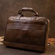 Сумка под ноутбук Vintage 20391 из натуральной кожи Коричневая - изображение 6