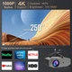 Проектор Artlii Energon 2 YG620 Full HD, WiFi, Bluetooth, 8000 люмен з роздільною здатністю 1080P, підтримка 4K, дисплей 300 дюймів і 60% зум для TV Stick/iOS/Android/Phone/Switch/PS4 b10 - Б/В - зображення 8