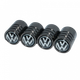 Набор колпачков на ниппель для автомобиля Volkswagen SUNROZ Caps Long Black 4 штуки (A-67101) - изображение 1