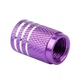 Набор колпачков на ниппель для автомобиля SUNROZ Caps 3Stripes Purple/Silver 4 штуки (A-67184) - изображение 2