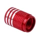 Набор колпачков на ниппель для автомобиля SUNROZ Caps 3Stripes Red/Silver 4 штуки (A-67182) - изображение 3