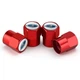 Набор колпачков на ниппель для автомобиля ВАЗ Лада Жигули SUNROZ Caps Short Red 4 штуки (A-67379) - изображение 1