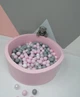 Сухий басейн Maikinbaby коло 110х40х6 см та 250 шт куль Рожевий світлий (арт.М110-107) - зображення 2