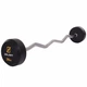Штанга фиксированная изогнутая обрезиненная Zelart Rubber Coated Barbell TA-2687-30 длина-95см 30кг - изображение 1