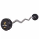 Штанга фіксована вигнута гумова Zelart Zelart Rubber Coated Barbell Zelart TA-2687-10 довжина-95см 10кг - зображення 1