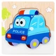 Дерев'яна іграшка Пазли Bambi Транспорт MD 2925, 15х15 см (Поліція) - зображення 1