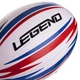 Мяч для регби LEGEND FB-3289 №4 PVC белый-красный-синий - изображение 4