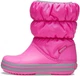 Зимние сапоги Crocs Kids Winter Puff Boot Electric Pink/Light Grey р. 3/34-35/22.5см - изображение 2