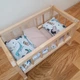 Кроватка деревянная игрушечная для куклы 43см с постелью Graisya качалка колыбель - изображение 3