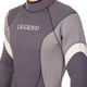 Гидрокостюм Мокрого типа LEGEND PL-6561 Материал: Неопрен, PVC Габаритные размеры: толщина-3мм Размер/рост/вес: M, рост 175-180, 68-79кг Цвет: Серый-белый-черный - изображение 5