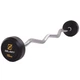 Штанга фіксована вигнута резинова Rubber Coated Barbell 15кг Zelart (гриф l-95см) (TA-2687-15) - зображення 1