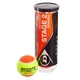 Мяч для большого тенниса DUNLOP STAGE 2 ORANGE 602205 3шт салатовый - изображение 3