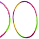 Обруч складной Хула Хуп Hula Hoop FI-154165 8 секций малиновый+фиолетовый+оранжевый+салатовый - изображение 3