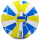 М'яч футбольний №5 PU Гріппі зшитий вручну BALLONSTAR UKRAINE FB-0047-784 (№5, жовтий-блакитний-білий) - изображение 2