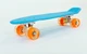 Скейтборд пластиковый Penny LED WHEELS 22in со светящимися колесами SK-5672-2 (синий-оранжевый) - изображение 1