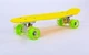 Скейтборд пластиковый Penny LED WHEELS 22in со светящимися колесами SK-5672-1 (желтый-салатовый) - изображение 1