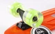 Скейтборд пластиковый Penny LED WHEELS FISH 22in со светящимися колесами SK-405-3 (оранж-чер-зел) - изображение 3
