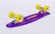 Скейтборд пластиковый Penny LED WHEELS 22in со светящимися колесами SK-5672-3 (фиолетовый-желтый) - изображение 2