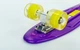 Скейтборд пластиковый Penny LED WHEELS 22in со светящимися колесами SK-5672-3 (фиолетовый-желтый) - изображение 3