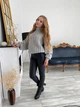 Серый вязаный женский свитер One size SusykPerfect (G0201) - изображение 3