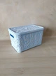 Корзина «Ажур» с крышкой 18 л голубой - изображение 1