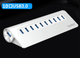 USB хаб Orico M3H10 USB 3.0 10 портів з блоком живлення hub концентратор алюмінієвий - зображення 9