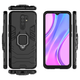 Чехол Iron Ring для Xiaomi Redmi 9 бампер противоударный с подставкой кольцом Black - изображение 4