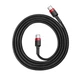 Кабель Baseus Cafule USB Type-C 3A 60W 1.0 м Black/Red (CATKLF-G91) - изображение 2