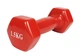 Гантель EasyFit GoDo 1.5 кг 1 шт (EF-GD15R) з вініловим покриттям червона цілісна лита нерозбірна для фітнесу - зображення 1