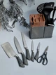 Набор кухонных ножей с кухонными принадлежностями Edenberg 12 предметов Grey (EB-11098) - изображение 3