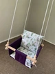 Дитяча гойдалка Infancy Коала підвісна з натурального дерева фіолетова тканинна основа від 7 місяців до 5 років. - зображення 10