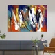 Картина абстракция картина для офиса Вертикальные разноцветные мазки 51x34 см (1196-1) - изображение 1