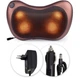 Массажная подушка массажер для шеи и спины MASSAGE PILLOW QY-8028 Plus с подогревом Коричневая - изображение 2