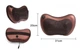 Массажная подушка массажер для шеи и спины MASSAGE PILLOW QY-8028 Plus с подогревом Коричневая - изображение 3