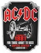 Большая наспинная нашивка AC/DC "For Those About To Rock" Neformal 27.5x37 см. (N0683) - зображення 4