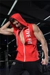 Жилетка мужская безрукавка с капюшоном Live Fit красная М - изображение 3