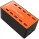 Багатопортовий мережевий зарядний пристрій на 10 USB роз'ємів Addap MCS-A5B, док-станція для зарядки, 50W, Orange - зображення 1