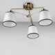 Стельова люстра з абажуром Light House DL-18378/3 бронза плафон білий - зображення 1