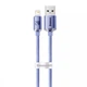 Кабель Baseus CAJY000101 Crystal Shine Series Lightning 2.4A 200см purple - изображение 1