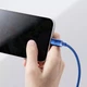 Кабель Baseus CAJY000101 Crystal Shine Series Lightning 2.4A 200см blue - зображення 2