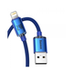 Кабель Baseus CAJY000101 Crystal Shine Series Lightning 2.4A 200см blue - зображення 5