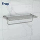 Держатель для полотенец с полкой FRAP F30124 600мм округлый из нержавеющей стали сатин - изображение 3
