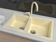 Гранитная кухонная мойка Lexona Status Compact бежевая 147 - изображение 3